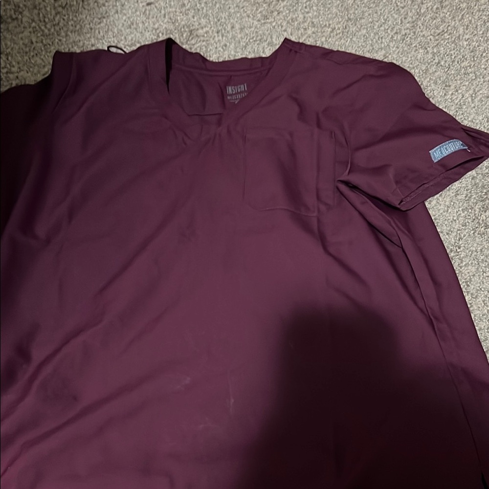 Women’s  Burgundy Shirt scrub top
